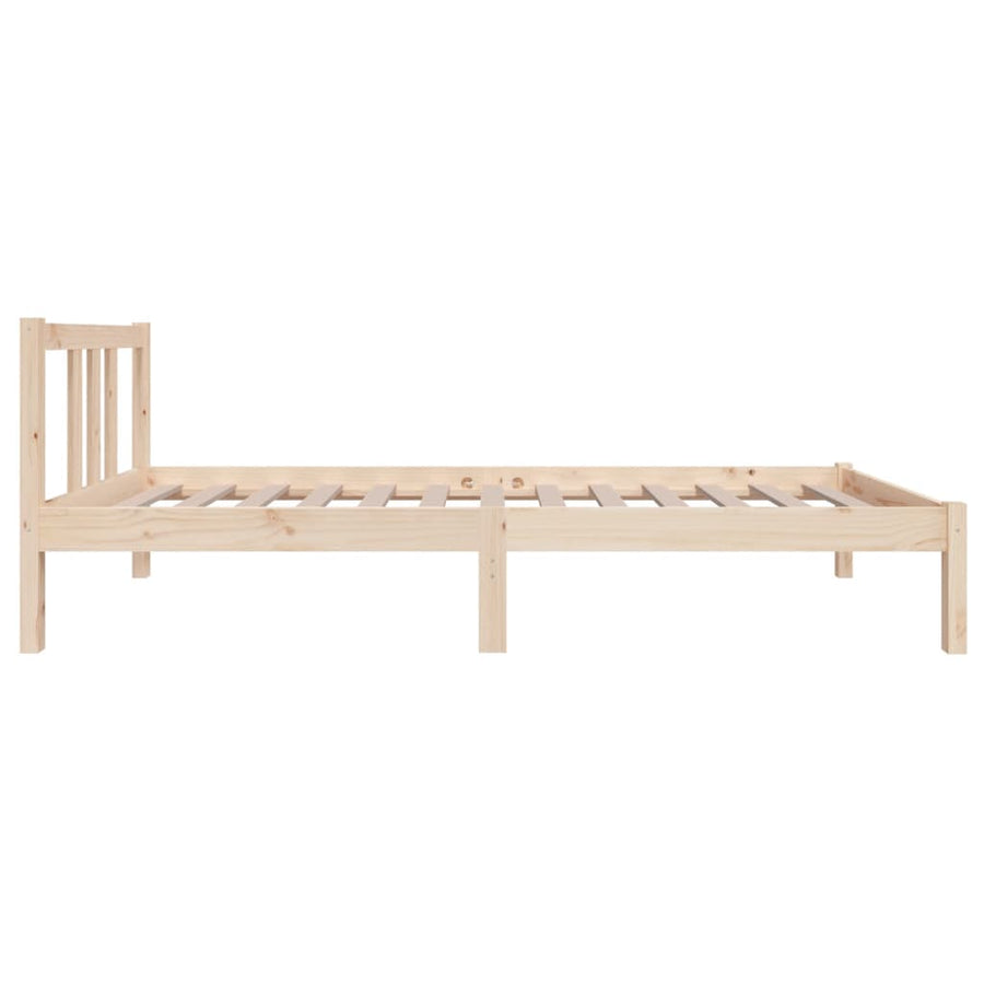 Bedframe massief hout 75x190 cm 75 x 190 cm Naturel