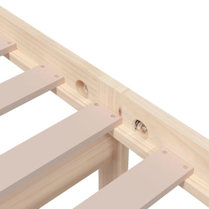 Bedframe massief hout 75x190 cm 75 x 190 cm Naturel