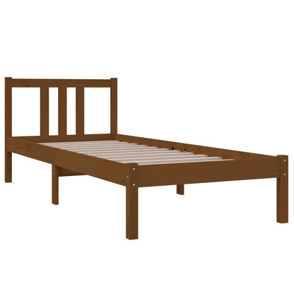 Bedframe Massief Hout Honingbruin 75X190 Cm 2Ft6 Small Single