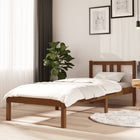 Bedframe massief grenenhout honingbruin 75x190 cm