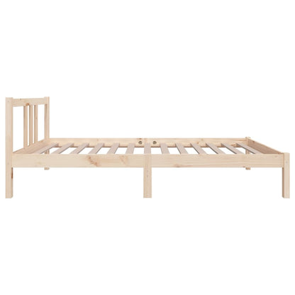 Bedframe Massief Hout 90X190 Cm Single 90 x 190 cm Naturel