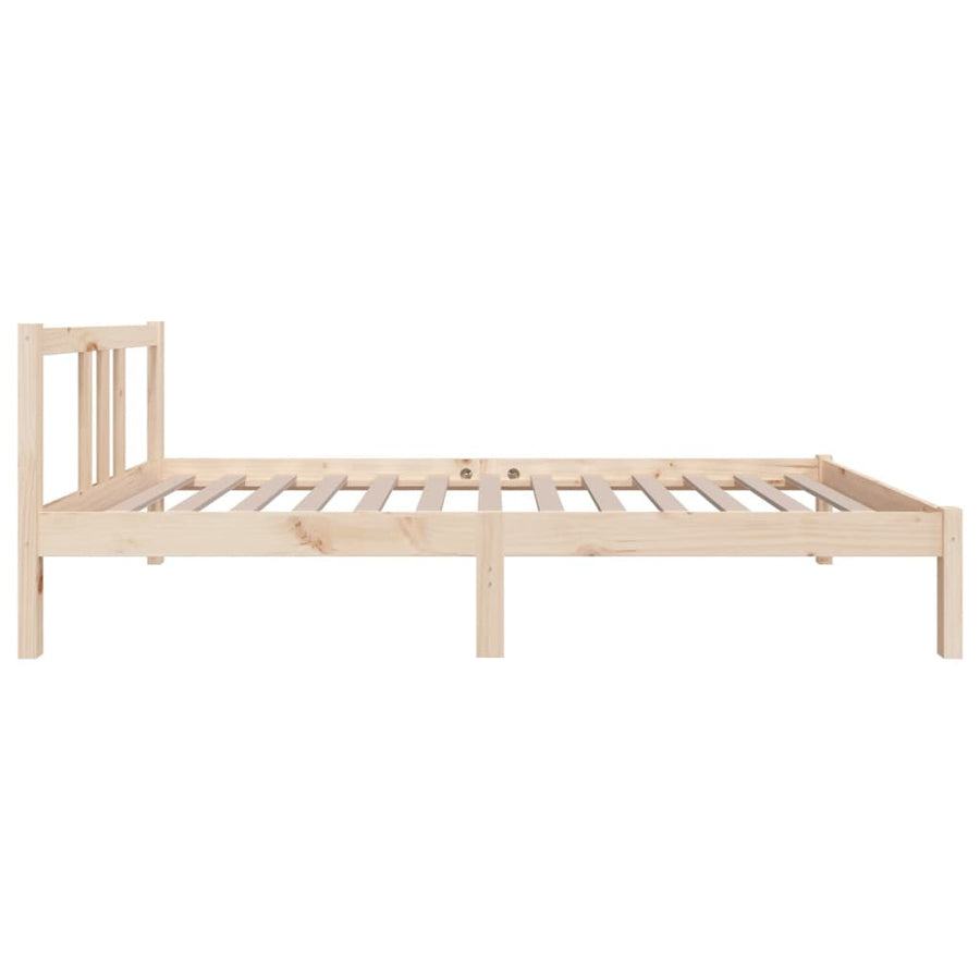 Bedframe Massief Hout 90X190 Cm Single 90 x 190 cm Naturel