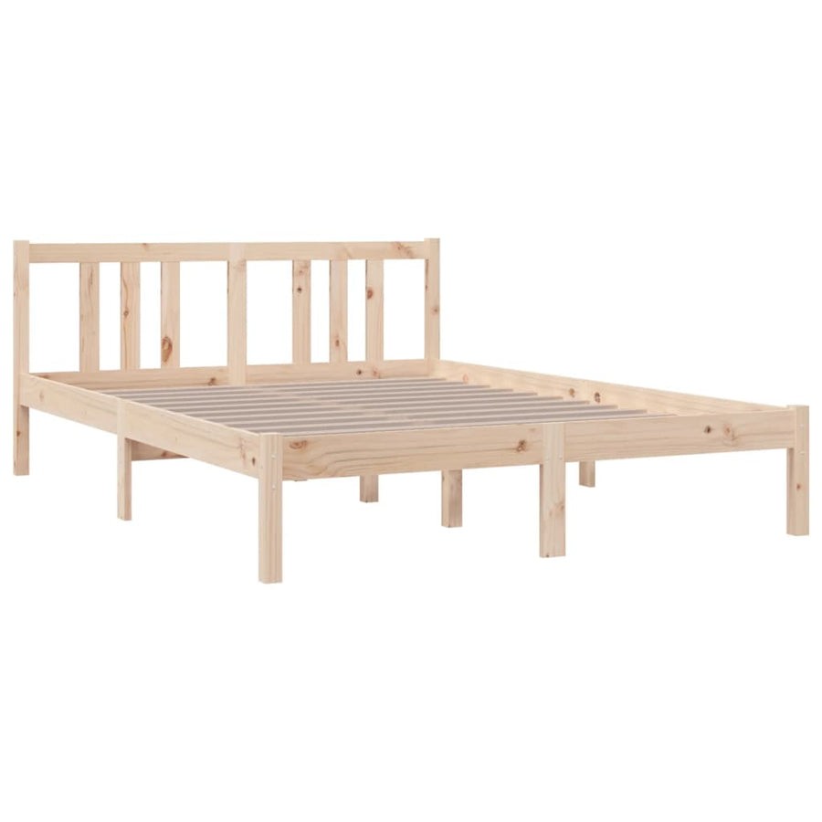Bedframe Massief Hout 135X190 Cm Double