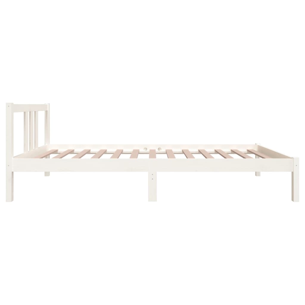 Bedframe Massief Hout Wit 90X200 Cm