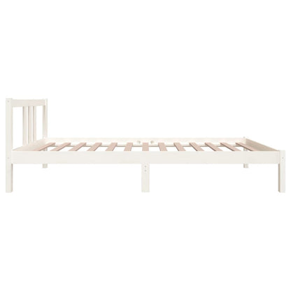 Bedframe Massief Hout Wit 90X200 Cm
