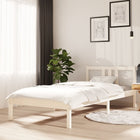Bedframe massief grenenhout wit 90x200 cm