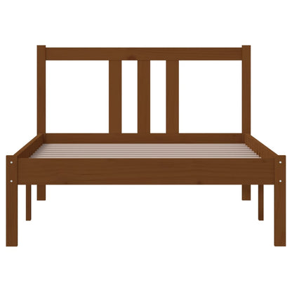 Bedframe Massief Hout Honingbruin 90X200 Cm