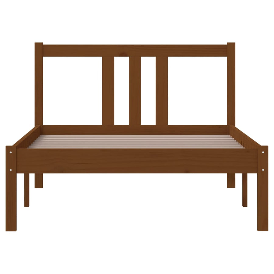 Bedframe Massief Hout Honingbruin 90X200 Cm