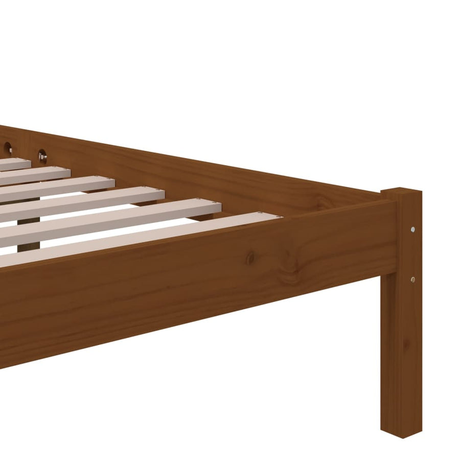 Bedframe Massief Hout Honingbruin 90X200 Cm