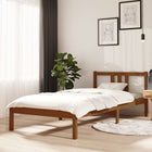 Bedframe massief grenenhout honingbruin 90x200 cm