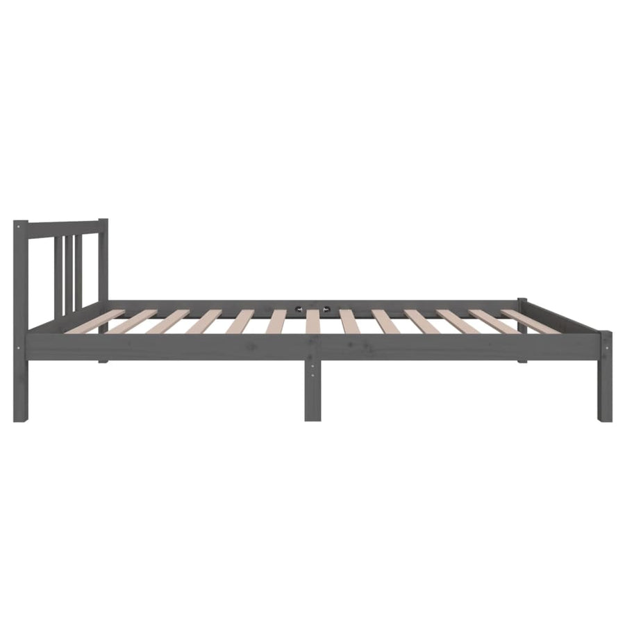 Bedframe Massief Hout Grijs 100X200 Cm