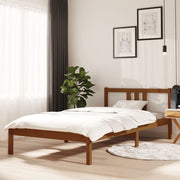 Bedframe massief grenenhout honingbruin 100x200 cm