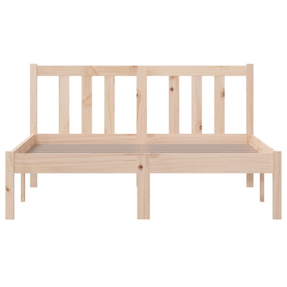 Bedframe Massief Hout 120X200 Cm 120 x 200 cm Naturel