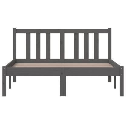 Bedframe Massief Hout Grijs 120X200 Cm