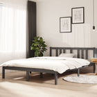 Bedframe massief grenenhout grijs 140x200 cm