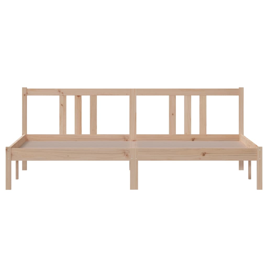 Bedframe Massief Hout 180X200 Cm Super King Size 180 x 200 cm Naturel