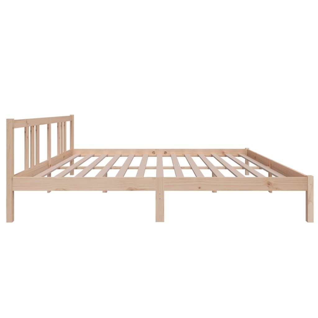 Bedframe Massief Hout 180X200 Cm Super King Size 180 x 200 cm Naturel