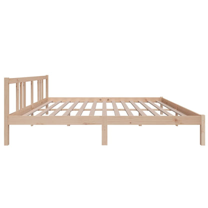 Bedframe Massief Hout 180X200 Cm Super King Size 180 x 200 cm Naturel