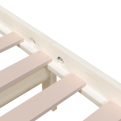 Bedframe Massief Hout Wit 200X200 Cm