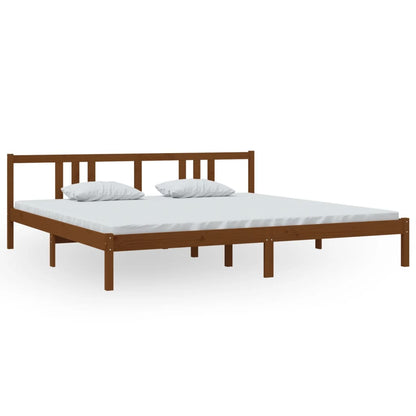 Bedframe Massief Hout Honingbruin 200X200 Cm