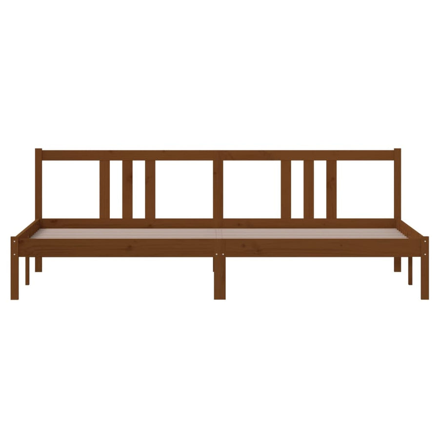 Bedframe Massief Hout Honingbruin 200X200 Cm
