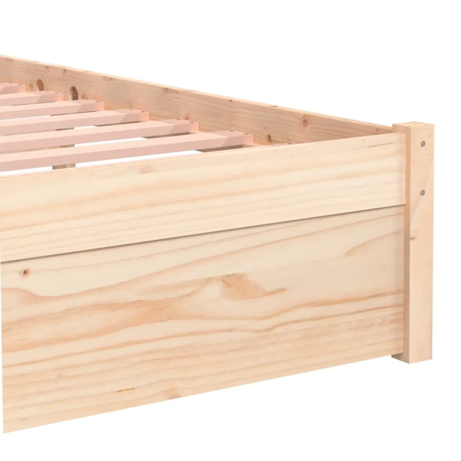 Bedframe Massief Hout 75X190 Cm Small Single