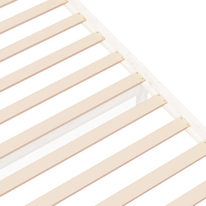Bedframe Massief Hout Wit 75X190 Cm 2Ft6 Small Single
