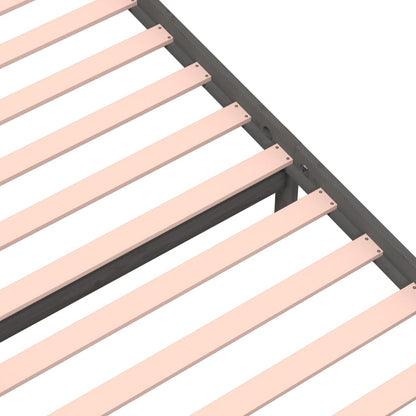 Bedframe Massief Hout Grijs 75X190 Cm 2Ft6 Small Single