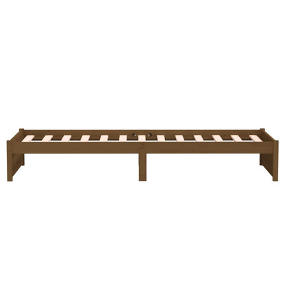 Bedframe Massief Hout Honingbruin 75X190 Cm 2Ft6 Small Single