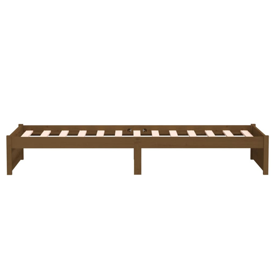 Bedframe Massief Hout Honingbruin 75X190 Cm 2Ft6 Small Single
