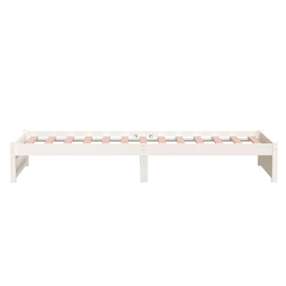 Bedframe Massief Hout Wit 90X190 Cm 3Ft Single