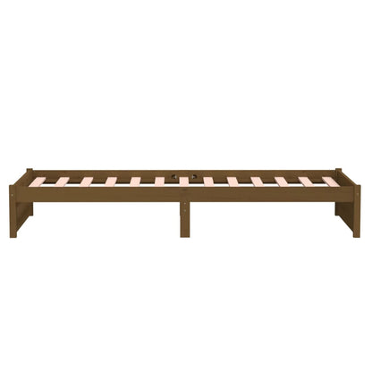 Bedframe Massief Hout Honingbruin 90X190 Cm 3Ft Single