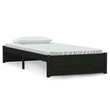Bedframe Massief Hout Zwart 90X190 Cm 3Ft Single