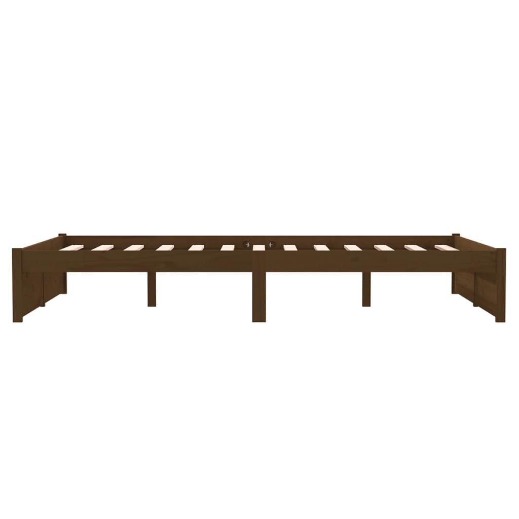 Bedframe Massief Hout Honingbruin 120X190 Cm 4Ft Small Double