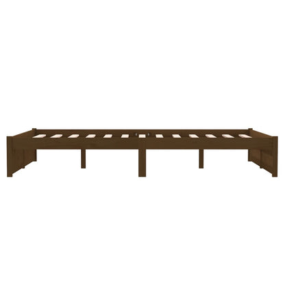 Bedframe Massief Hout Honingbruin 120X190 Cm 4Ft Small Double
