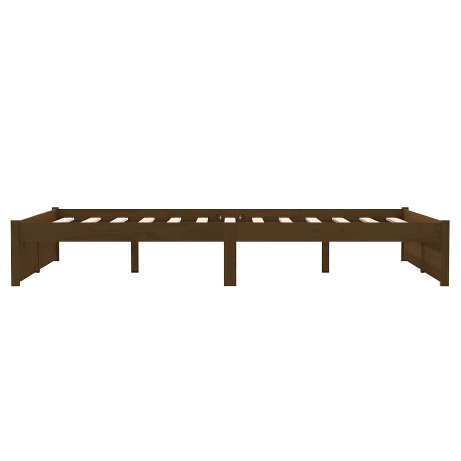 Bedframe Massief Hout Honingbruin 120X190 Cm 4Ft Small Double