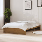 Solid wood bed frame honey brown 120x190 cm