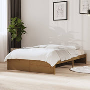 Bedframe massief grenenhout honingbruin 120x190 cm