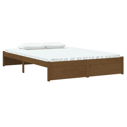 Bedframe Massief Hout Honingbruin 140X190 Cm