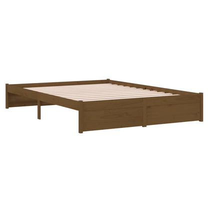 Bedframe Massief Hout Honingbruin 140X190 Cm