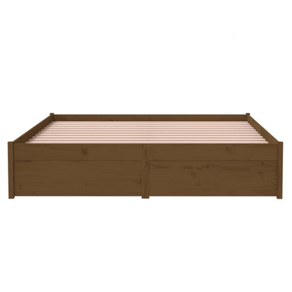 Bedframe Massief Hout Honingbruin 140X190 Cm
