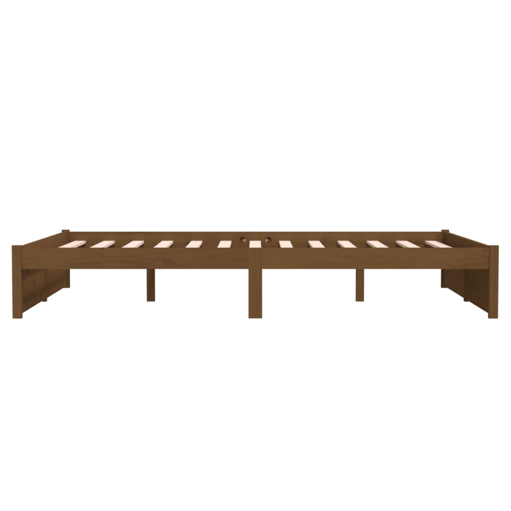 Bedframe Massief Hout Honingbruin 140X190 Cm