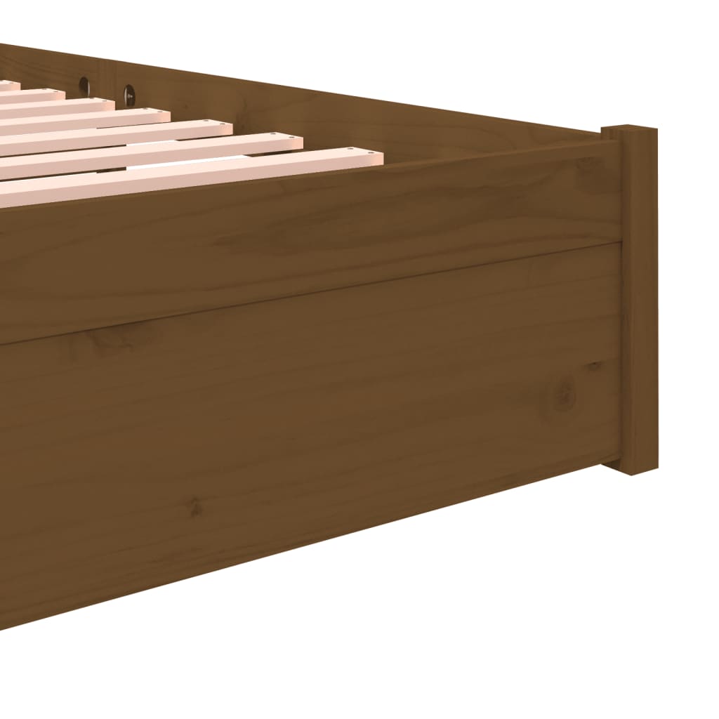 Bedframe Massief Hout Honingbruin 140X190 Cm