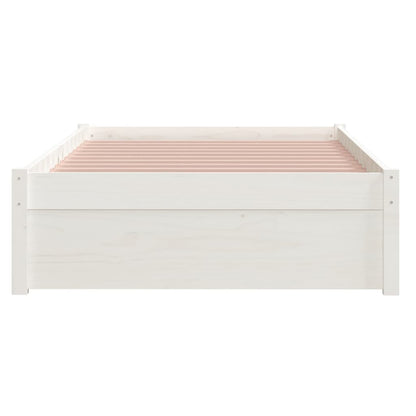 Bedframe Massief Hout Wit 90X200 Cm