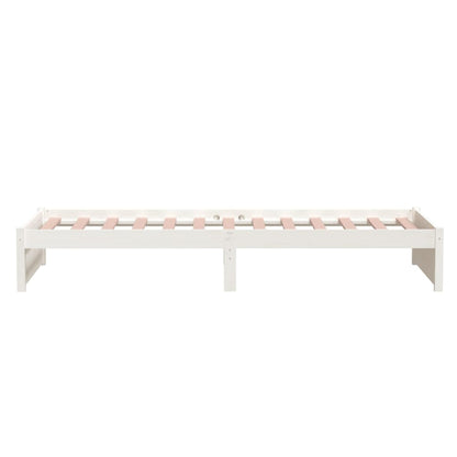 Bedframe Massief Hout Wit 90X200 Cm