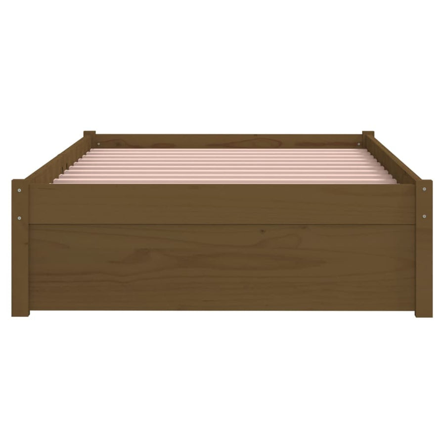 Bedframe Massief Hout Honingbruin 90X200 Cm