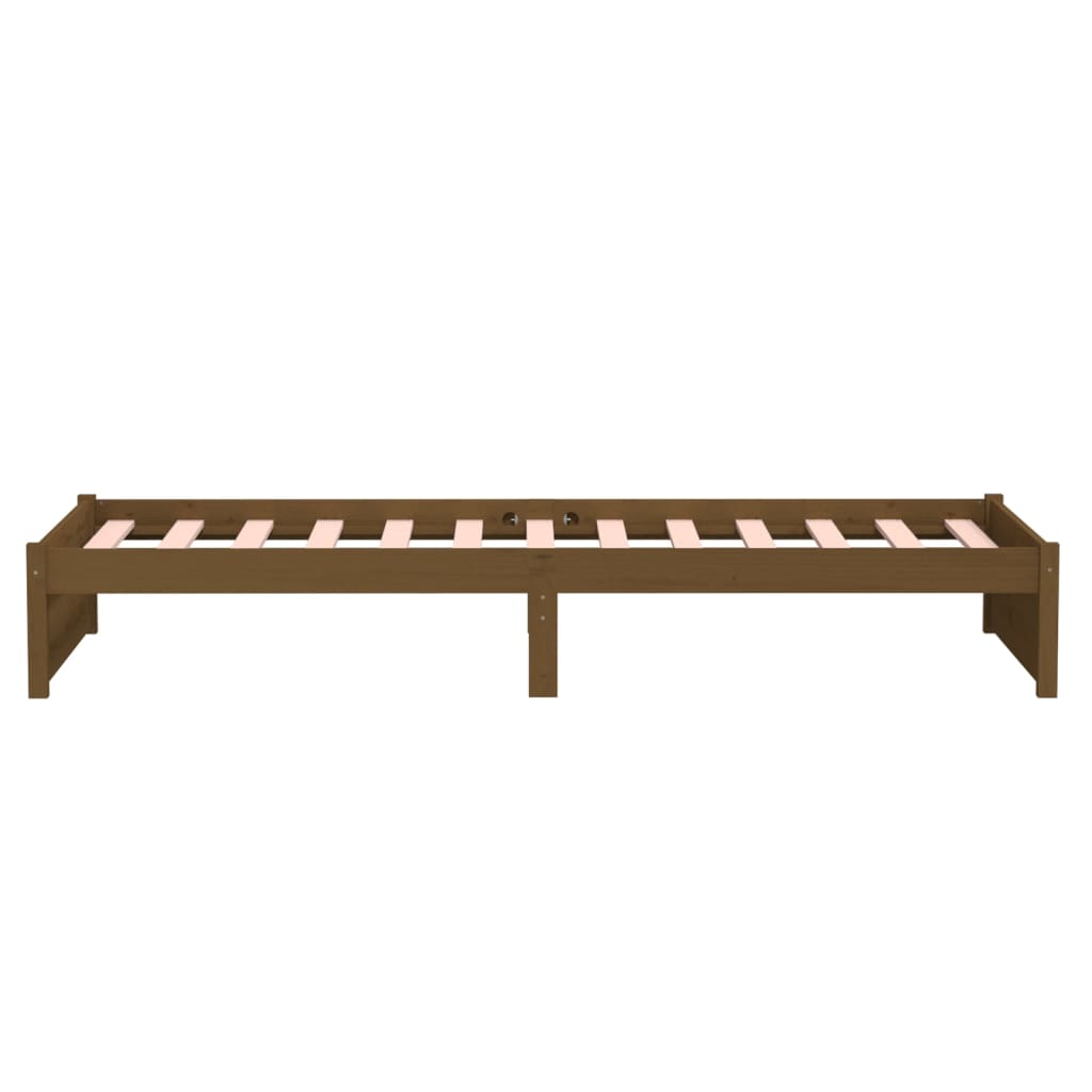 Bedframe Massief Hout Honingbruin 90X200 Cm