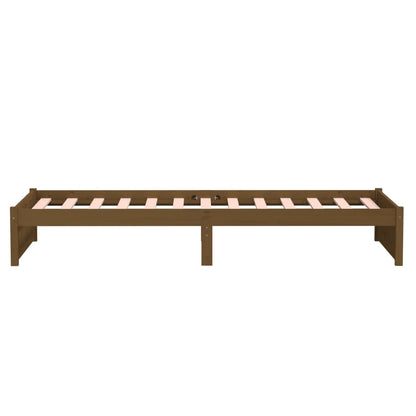 Bedframe Massief Hout Honingbruin 90X200 Cm