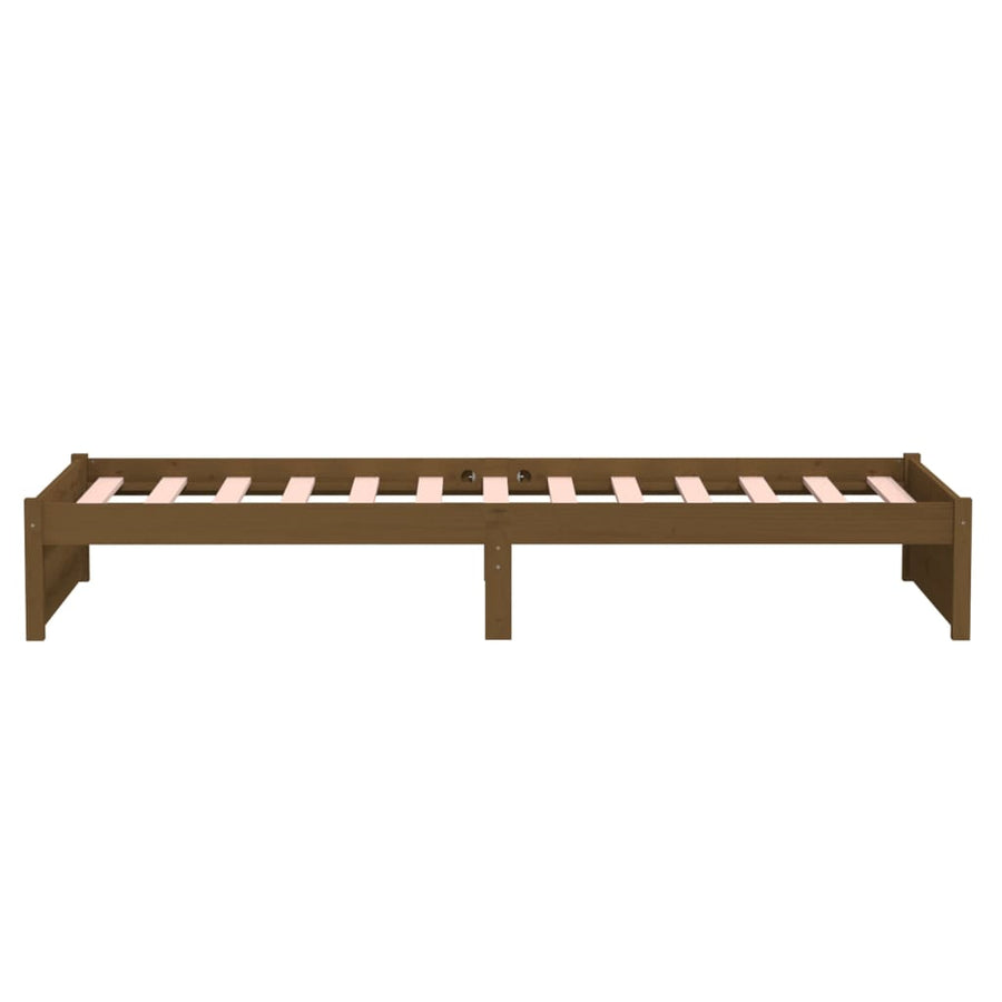 Bedframe Massief Hout Honingbruin 90X200 Cm