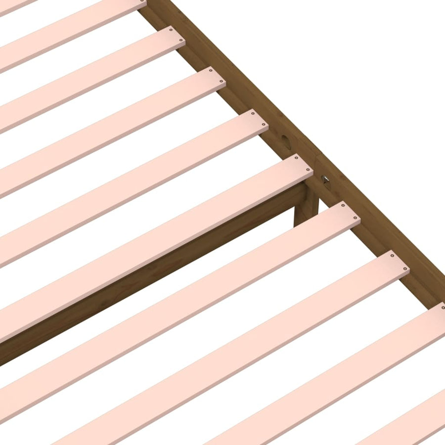 Bedframe Massief Hout Honingbruin 90X200 Cm